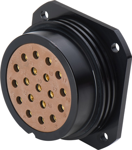 Розетка на блок квадратный фланец WL52K19ZY Weipu